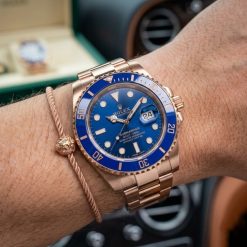 Alternative view of ساعت مردانه رولکس ساب مارینر SUBMARINER طلایی سورمه‌ای کد W120 (x)