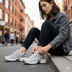 Alternative view of کتانی زنانه NIKE V2K Run رنگ سفید-نقره‌ای (ho) کد 2457SX-L (nx)