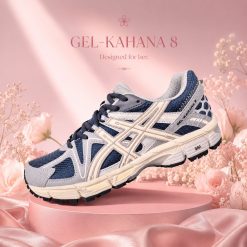 کتونی زنانه آسیکس Gel‑Kahana 8 طوسی-کرم (ho) کد SH021 (p)