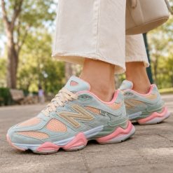 کتونی زنانه مدل New Balance | نیوبالانس سری 9060 رنگ آبی و گلبهی (ho) کد 2027SX-L (nx)