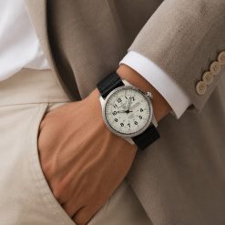 ساعت مردانه سیکو خلبانی بند نیتو مشکی صفحه سفید کد W508
