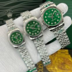 Alternative view of ساعت مردانه رولکس دیت جاست DATE JUST نقره‌ای صفحه سبز کد W801