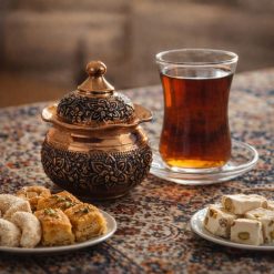 قندان مسی طرح رز لب کنگرهای رنگ مسی (NF)