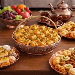 سبد مسی دستهدار طرح رز سایز بزرگ (NF)