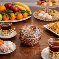 قندان مسی سیب رنگ مسی (NF)