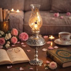 چراغ گردسوز مسی مدل رز رنگ کروم (nx) (NF)