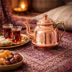 قوری مسی دسته برنجی چکشی (NF)