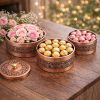 باکس درب‌دار مسی طرح رز (NF)