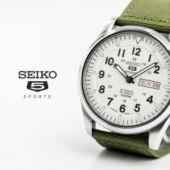Alternative view of ساعت مردانه سیکو خلبانی بند نیتو سبز صفحه سفید کد W511