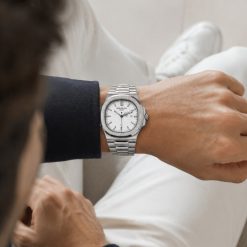 ساعت مچی عقربهای مردانه مدل پتک فیلیپ Patek Philippe رنگ نقرهای-سفید (e) کد XRN-13140 (x)