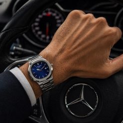 ساعت پتک فیلیپ مردانه رنگ سیلور و سورمهای (e) کد WF-013121