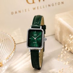 ساعت مچی زنانه دنیل ولینگتون Daniel Wellington سری RL بند طرح چرم سبز (e) کد 13857XL-QM