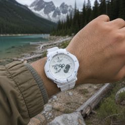 ساعت کاسیو مردانه سفید سری PRO TREK پروترک (e) کد XRN-13222 (x)