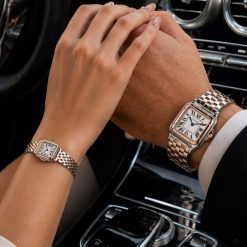 ست ساعت کارتیر پنته بند فلزی رنگ نقرهای زرگلد (e) کد W033