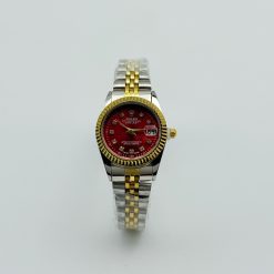 Alternative view of ساعت زنانه رولکس دیت جاست Date JUST سیلور طلایی صفحه قرمز (e) کد W067