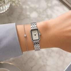 ساعت زنانه شنل بند فلزی صفحه کرم (e) کد W040 (x)