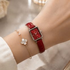 ساعت زنانه دنیل ولینگتون مدل RL رنگ قرمز بند طرح چرم (e) کد W102