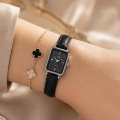 ساعت زنانه دنیل ولینگتون RL بند طرح چرم رنگ مشکی (e) کد W101 (x)