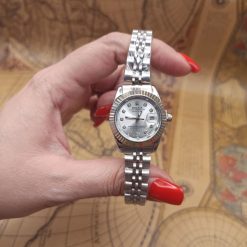 ساعت زنانه رولکس دیت جاست Date JUST رنگ نقرهای (e) کد W062 (x) - تصویر 12