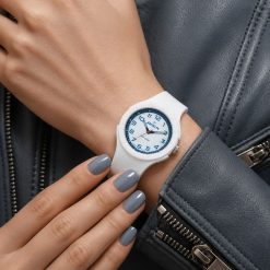 ساعت مچی زنانه جاکلین سفید آبی مدل JN-1399501MB کد W1393