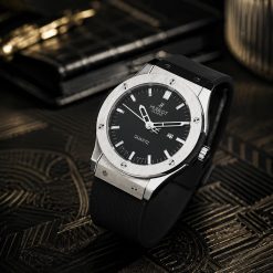 Alternative view of ساعت مردانه مدل هابلت Hublot رنگ نقره‌ای - مشکی (e) کد W112