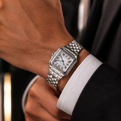 ساعت مردانه کارتیر پنته بند فلزی نقرهای (e) کد W023