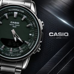 Alternative view of ساعت مچی اسپرت مردانه Casio کاسیو دو زمانه جنرال سیلور سبز کد 13158SX-L