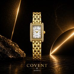 Alternative view of ساعت زنانه کاونت COVENT بند فلزی طلایی صفحه سفید (zz) کد W1302 (x)