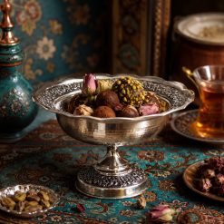 شکلات خوری مسی با روکش کروم طرح نازگل (NF)