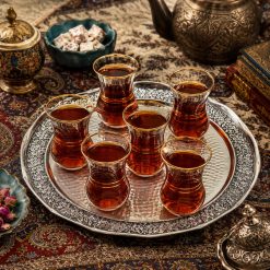 Alternative view of سینی مسی رز کروم طرح نازگل (NF)