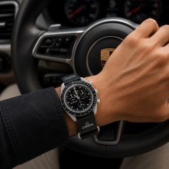 ساعت مچی مردانه امگا سواچ bwb مشکی نقرهای کد W315