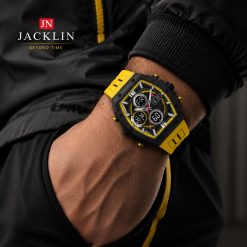 ساعت اسپرت مردانه Jacklin دو زمانه رنگ زرد JN-1399521M کد CAA-7498