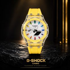 Alternative view of ساعت زنانه مردانه G_shock پمپی YTG زرد کد XL-7201M (p)