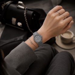 ساعت مچی زنانه پتک AP بند رابر صفحه گرد رنگ فیلی کد CAA-7829