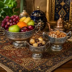 ست پذیرایی کروم گلدار مینیمال (NF)