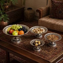 Alternative view of سرویس پذیرایی مسی با روکش کروم طرح نازگل (NF)