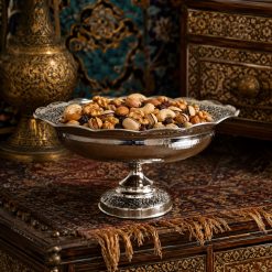 آجیل خوری مسی با روکش کروم طرح نازگل (NF)