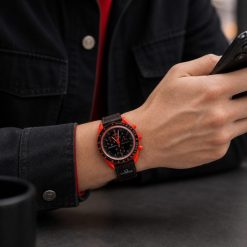 ساعت اسپرت مردانه امگا سواچ brb مشکی نارنجی کد GPZ-7947 - تصویر 4