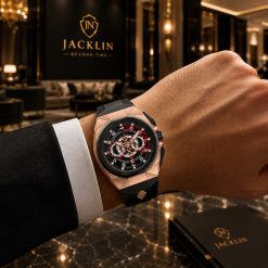 ساعت اسپرت مردانه Jacklin کورنوگراف رنگ مشکی رزگلد JN-1399525 کد CR-D7347
