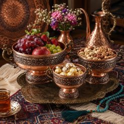 ست پذیرایی مسی گلدار مینیمال (NF)