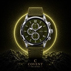 Alternative view of ساعت مردانه کاونت COVENT بند طرح چرم رنگ نقره‌ای - سبز زیتونی (zz) کد W1338