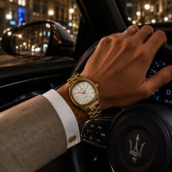 ساعت مردانه کاونت | COVENT رنگ طلایی صفحه سفید (zz) کد W1231 (x)