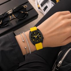 ساعت زنانه جاکلین رنگ زرد مشکی JN-1399532M کد W1494