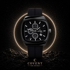 Alternative view of ساعت مردانه کاونت COVENT صفحه مربع مشکی با بند PU رابر (zz) کد W1335