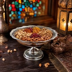 Alternative view of آجیل خوری مسی با روکش کروم طرح نازگل (NF)