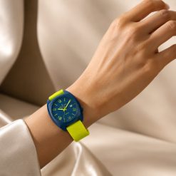 ساعت زنانه جاکلین رنگ لیمویی سورمه‌ای JN-1399532M کد W1489 (x1)
