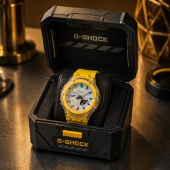 ساعت زنانه مردانه G_shock پمپی YTG زرد کد XL-7201M (p)