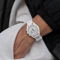 ساعت مچی مردانه امگا سواچ سفید کد W317