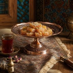 Alternative view of شیرینی خوری مسی طرح نازگل (NF)