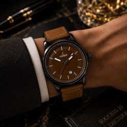 ساعت مردانه اسپرت کاونت بند طرح چرم رنگ قهوهای (zz) کد W1308